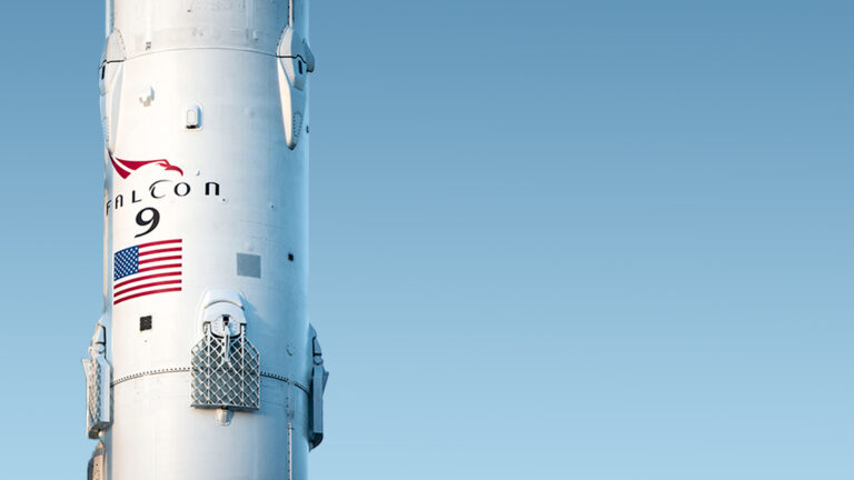 Falcon 9 block 3 grid fin close up