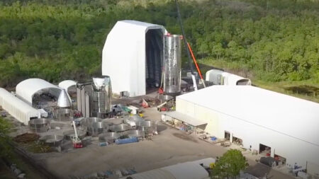 Starship build site in Cocoa Florida