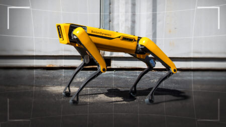 SpaceX yellow boston dynamics dog