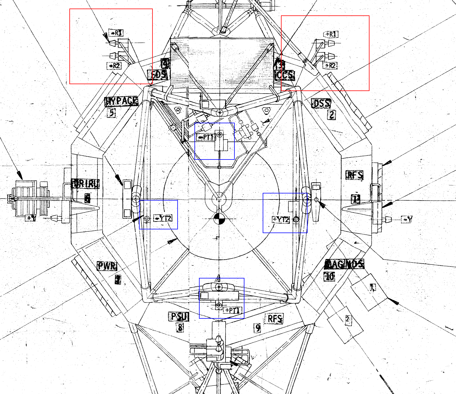 Voyager 2 thruster diagram