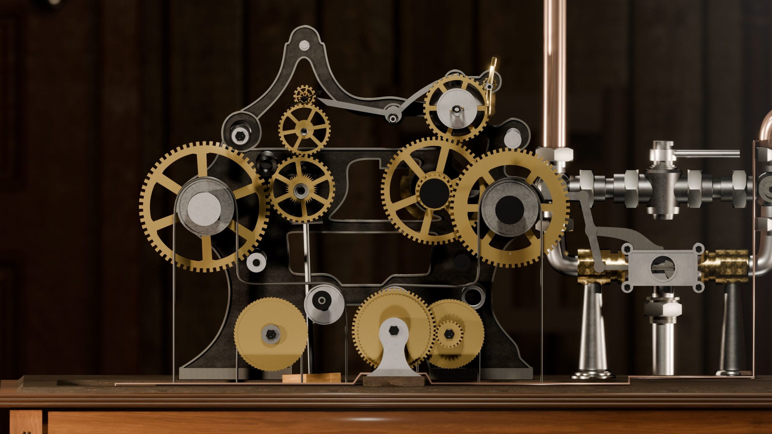 Graphic showing the Paris master clock which controlled the pneumatic clock network