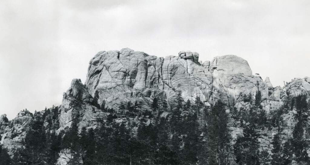 Mount Rushmore before carving