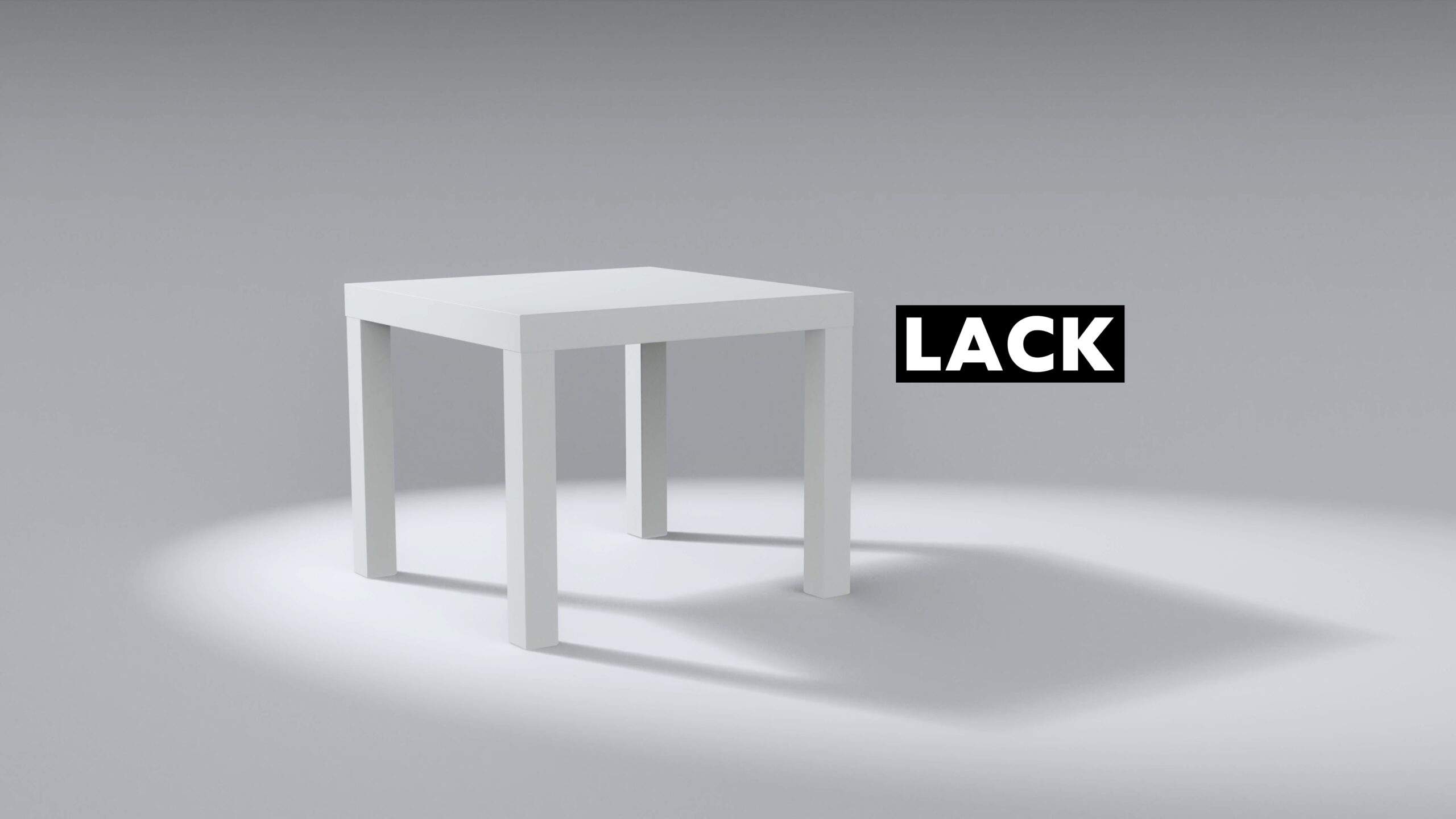 IKEA's basic white LACK coffee table