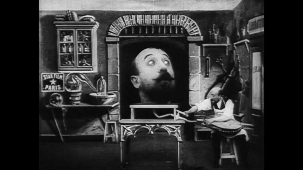 Old classic silent film the man with the rubber head by Georges Melies