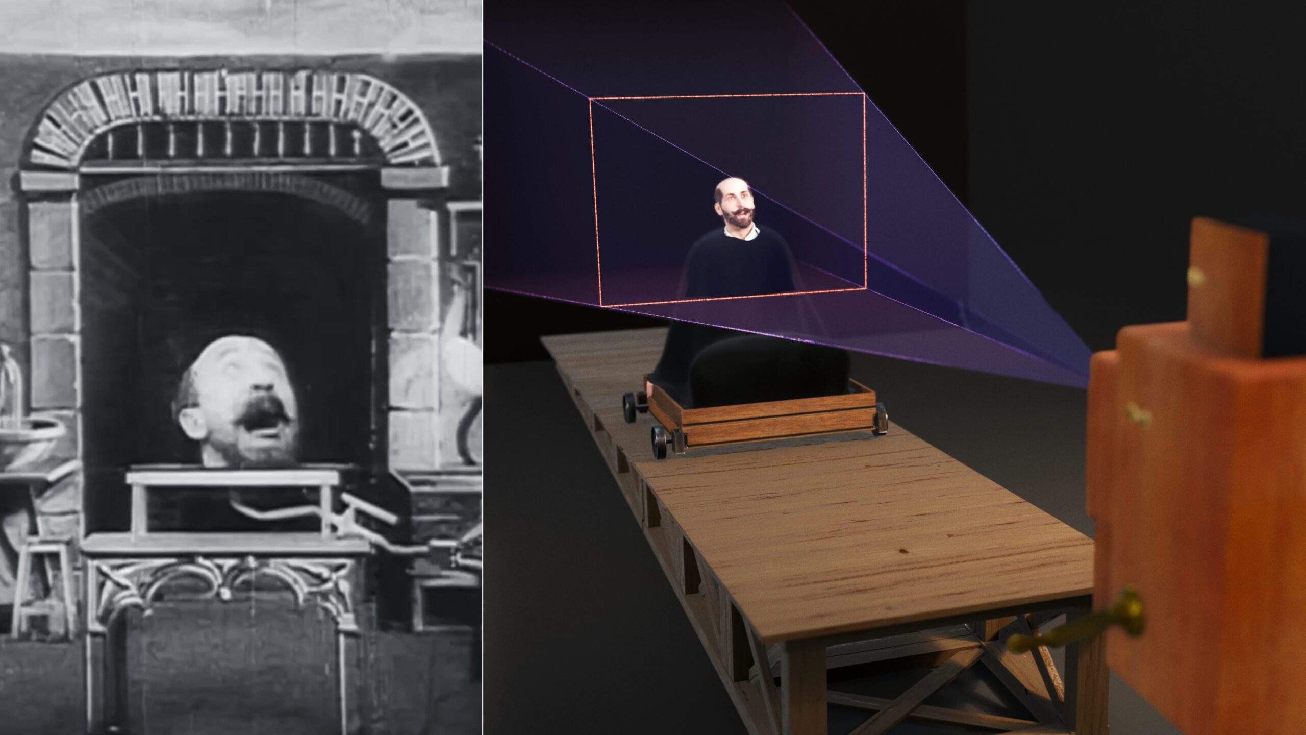 Example of how Georges Melies pulled off the effect in his movie the man with the rubber head